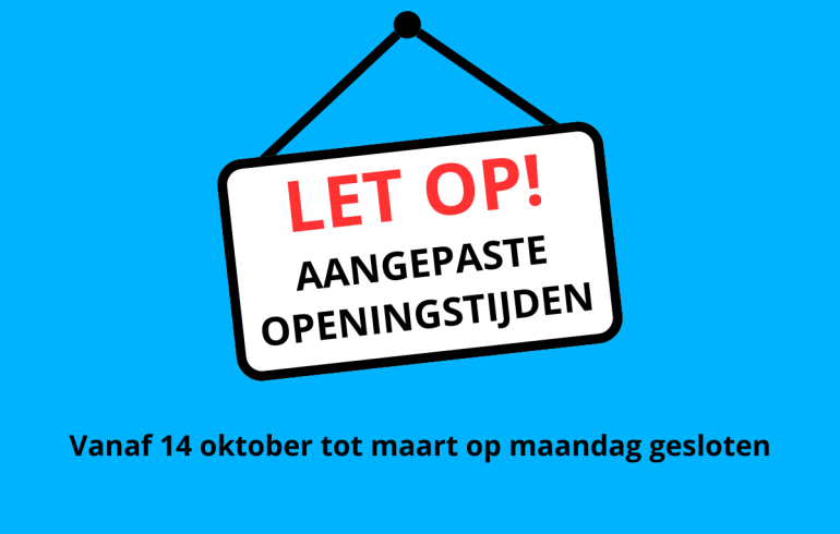 Aangepaste openingstijden